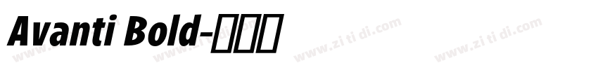 Avanti Bold字体转换